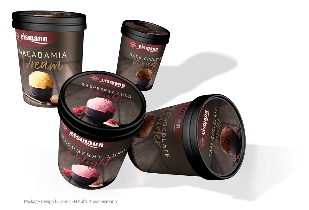 Collage Produktbilder eismann Premium Eis